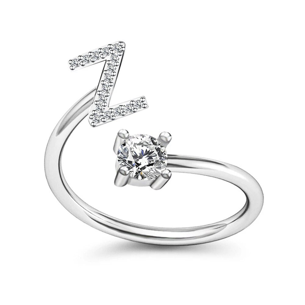 Personalized Initial Ring – Elegant and Custom Silver Jewelry