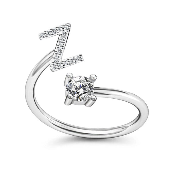 Personalized Initial Ring – Elegant and Custom Silver Jewelry