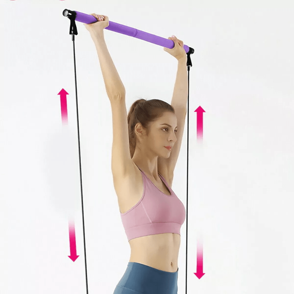 Portable Pilates Stretch Bar - At Home or Travel Workout Bar