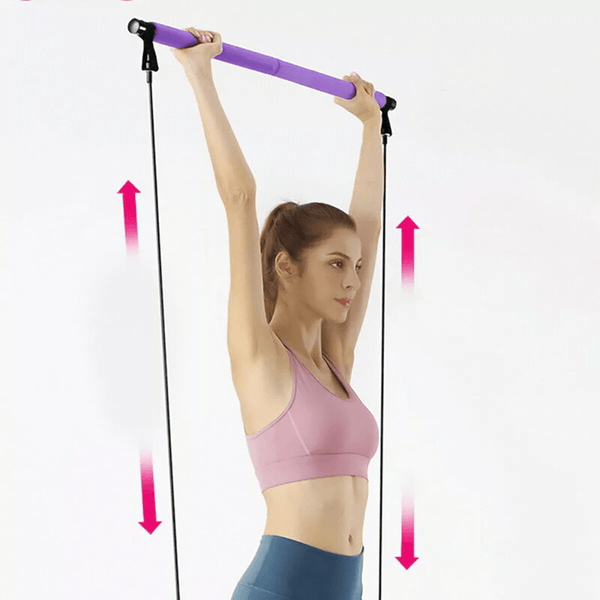 Portable Pilates Stretch Bar - At Home or Travel Workout Bar
