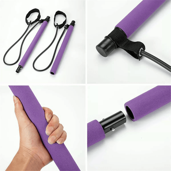 Portable Pilates Stretch Bar - At Home or Travel Workout Bar