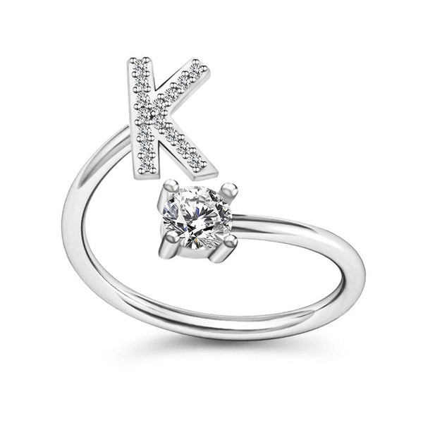 Personalized Initial Ring – Elegant and Custom Silver Jewelry