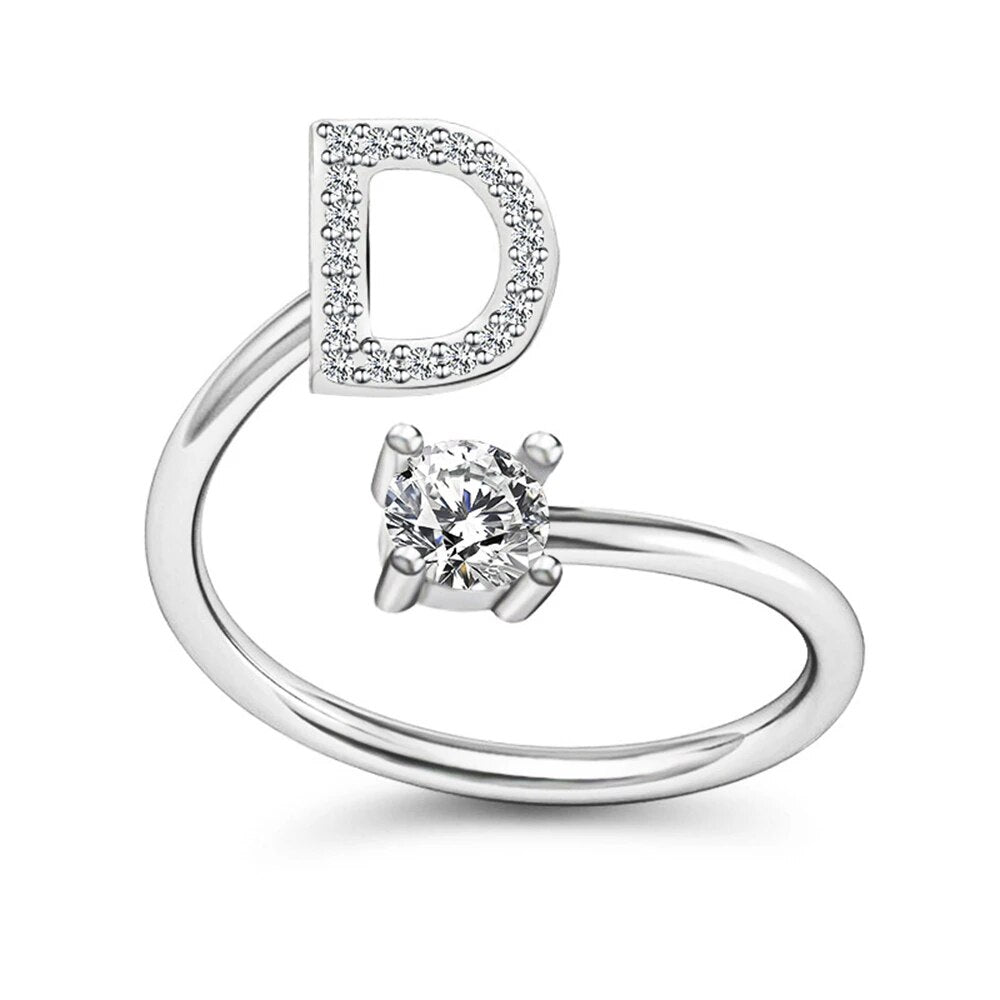 Personalized Initial Ring – Elegant and Custom Silver Jewelry