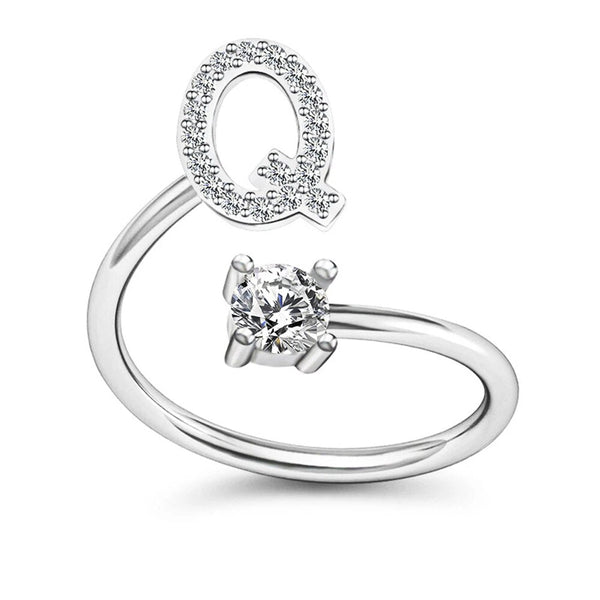 Personalized Initial Ring – Elegant and Custom Silver Jewelry