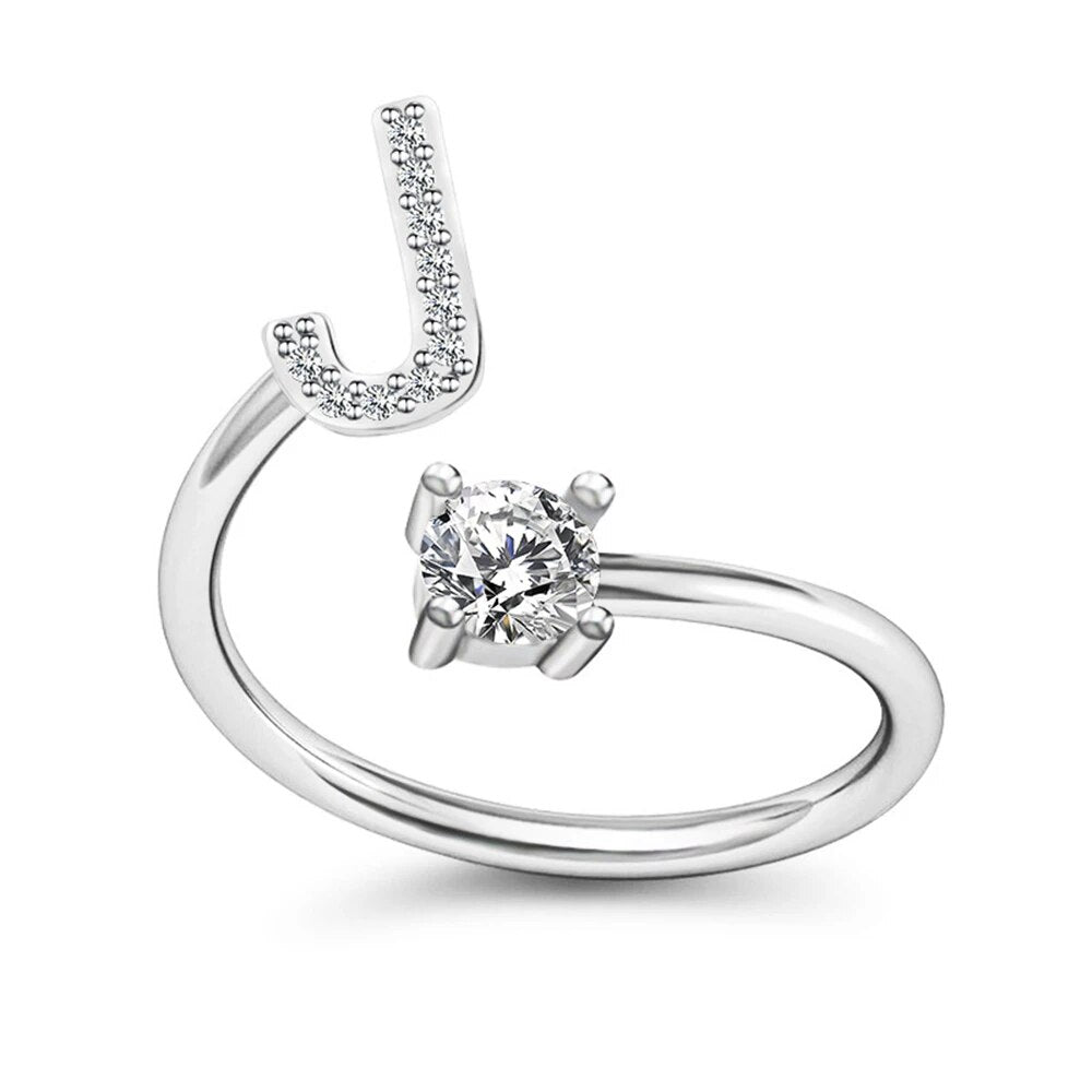 Personalized Initial Ring – Elegant and Custom Silver Jewelry