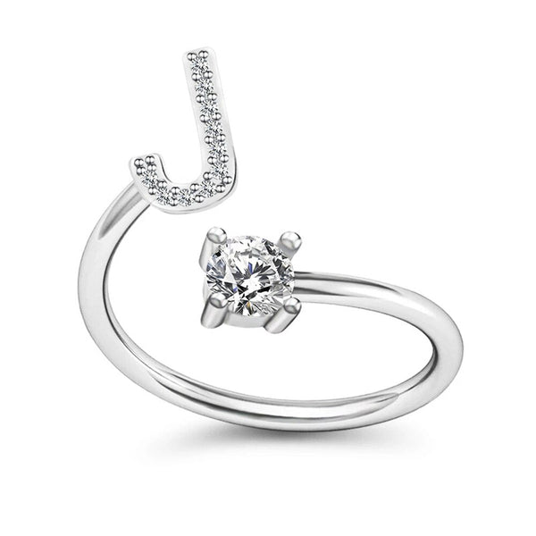 Personalized Initial Ring – Elegant and Custom Silver Jewelry